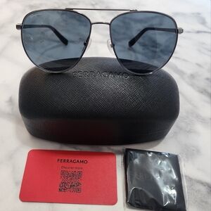 NEW Authentic Salvatore Ferragamo Aviator Unisex Sunglasses